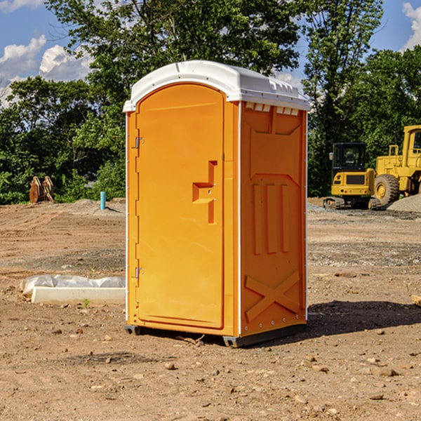 how often are the portable toilets cleaned and serviced during a rental period in Banner Hill